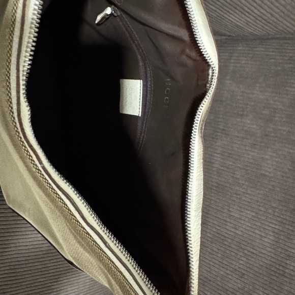 Gucci tan and white bag